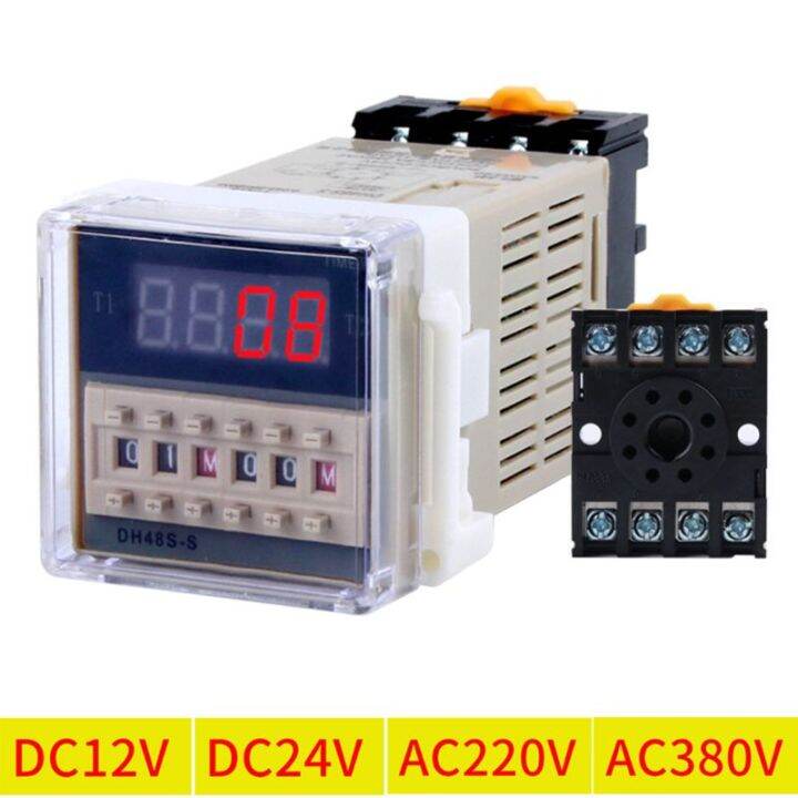 ACDC 12V 24V 220V 380V DH48SS Programmable Digital time relay cycle