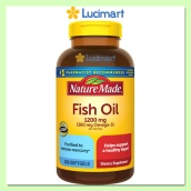 [HCM]Dầu cá từ thiên nhiên Nature Made Fish Oil 1200 mg Omega-3 hộp 200 viên (hạn dùng 2024) [Hàng Mỹ]