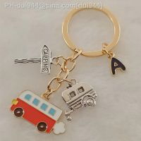 New A-Z letter camper car keychain I love camping keychain trailer street sign keychain holiday travel souvenir gift