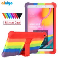 【Aishang electronic】ซิลิโคนปลอกเคสสำหรับ Samsung Galaxy Tab A 8.0 2019 SM-T290/SM-T285/SM-T297ด้วย S Pen P200 P205ฝาครอบขาตั้งแบบหนาสีดำ