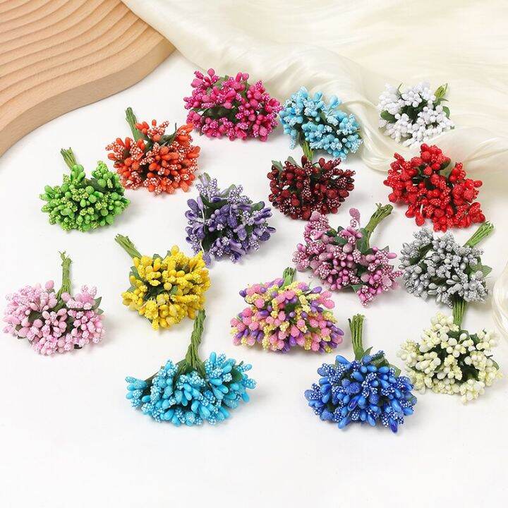 Stamens Artificial Flowers Mini Fake Flowers for Home Decor Wedding