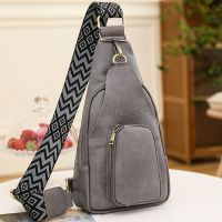 Vintage Women Chest Bag Sling Bag Small Crossbody PU Leather Satchel Daypack Shoulder backpack