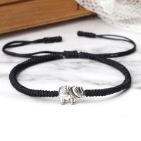 Retro Elephant Bracelets Lucky Braided Chain Bracelet For Women Men Good Luck Friendship Wish Gift Jewelry Handmade Adjustable Charms and Charm Bracel