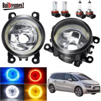 Angel Eye Fog Light Assembly For Citroen C4 Picasso Coupe Hatchback 2004-2013 Car Front Bumper Fog Lamp with Halo Ring DRL 12V