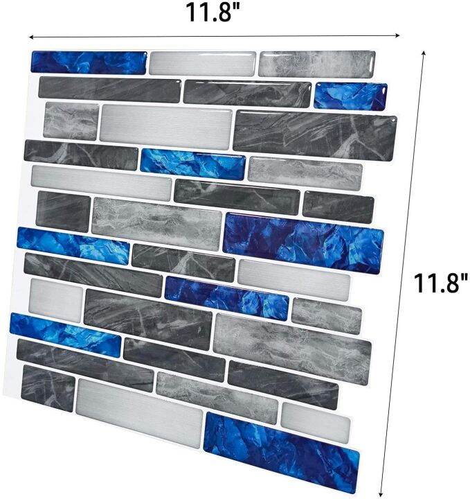 Art3d 10Sheet Premium SelfAdhesive Kitchen Backsplash Tiles in Marble