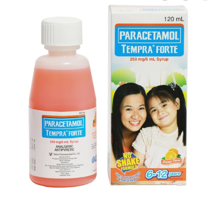 Tempra 1 - 5 years old Orange Flavor 120 mg / 5 ml 120 ml Syrup | Lazada PH