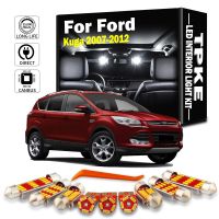 15ชิ้นชุดไฟเก๋ง LED สำหรับ Ford Kuga 2007 2008 2009 2010 2011 2012ยานพาหนะในร่มแผนที่โดมโคมไฟ Led อุปกรณ์เสริมรถยนต์