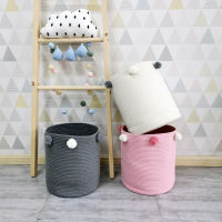 Cotton Woven Clothes Storage Basket Kid Toys Stockpile Basket For Large Foldable Dirty Clothes Toys And Art Organizer