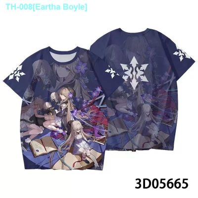 ☍ ✈☁ Eartha Boyl Cos3d Foldable Round Star Dome Railway Short Sleeve T-shirt Digital Print Dan Hill Himeko Fixed March 7th