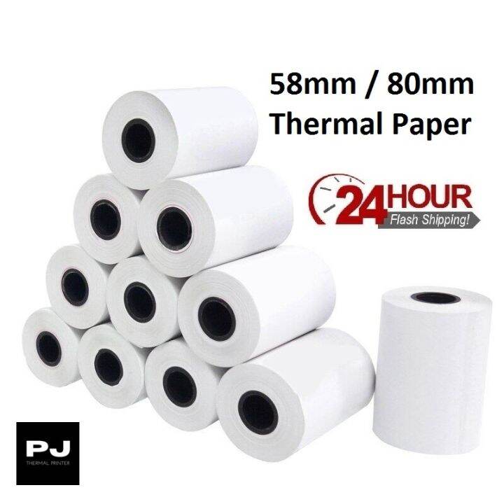 58mm / 80mm Thermal Receipt Paper Roll Kertas Resit Mesin Printer | Lazada