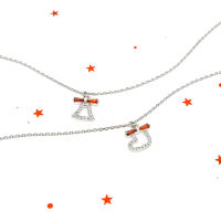 Fyne Fories Santa Baby Necklace ♡ สร้อยคอ festive สีแดงแบบน่ารักๆ ถุงเท้ากับกระดิ่งประดับ zirconia วิ้งๆ ♡ fynefories