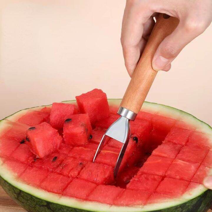 New Watermelon Cutter Stainless Steel Fruit Splitter Opening Watermelon