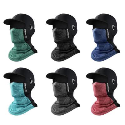 Sunscreen Face Cover Sun Hood Hat UV Protection Ice Silk Headgear For Men Women Cycling Climbing Running Motorcycle Helmets Lining Cap steadfast