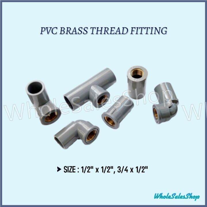 PVC BRASS THREAD FITTING PVC P/T SOCKET ELBOW TEE WITH BRASS THREAD