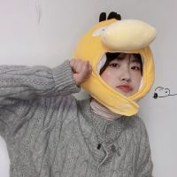 Psyduck Headgear Hat Anime Plush Toy Daze Yellow Duck Pikachu   Pokemon Stuffed Doll Pillow Kid Photo Props Christmas Baby Gift