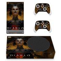 คอนโซลผิวสติกเกอร์สำหรับ Xbox Series S สไตล์ Diablo &amp; คอนโทรลเลอร์2รูปลอกไวนิลสกินป้องกันสไตล์1