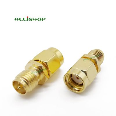 RF SMA adapter connector RP-SMA Plug to RP-SMA Jack adapter Straight Connector 50 ohm M/F Coaxial connectors Gold-plated Electrical Connectors