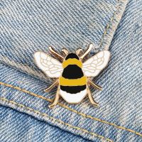 Cartoon Insect Enamel Pins Cute Metal Honey Bee Brooch Bag Clothes Lapel Pin Funny Animal Fashion Jewelry Gifts for Kids Friends