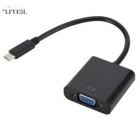 LFYE5L USB3.1 อะแดปเตอร์ VGA Type C ถึงตัวเมีย สายฉายภาพ อะแดปเตอร์วิดีโอ ขนาดมินิ 1080P สำหรับแล็ปท็อป/คอมพิวเตอร์