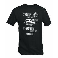 HGJ T-shirt  เสื้อยืดแขนสั้น พิมพ์ลาย SJHJA Winchester Driver Supernatural Sam Dean Brothers Bros Demon Sioux เหมาะกับของขวั