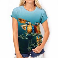 ❏✟  Fashion T-shirts For Women Gradient Parrot Tops Tees New Y2k Clothes Summer Casual Short Sleeves Tshirt Oversize Womens T-shirt