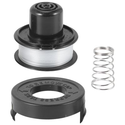 RS-136 Replacement String Trimmer Spool Line for BLACK+DECKER ST4000 ST4500 (1 Spool, 1 Cap and 1 Spring)