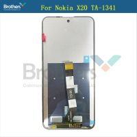 X100 6.67 "สำหรับ Nokia X20 TA-1341 TA-1344จอแอลซีดีพร้อมกรอบหน้าจอสัมผัสสำหรับ X10ประกอบดิจิไทเซอร์จอแอลซีดี TA-1350 TA-1332