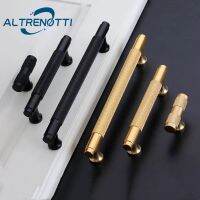 Metal Furniture Door Pull Cabinet Drawer Handle Kitchen Cupboard Wardrobe Dresser Closet T Bar Black Gold 96/128 Hole Knob Room