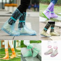 High-Top Boots Waterproof Shoe Cover Thicken Unisex Shoes Protectors Rain Boots for Indoor Outdoor Rainy Days Reusable 5z Rain Boots