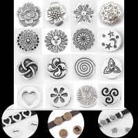 【YF】 de contas para fazer jóias design da flor do sol espaçador cabo couro liso acessórios diy 5mm 10mm 12mm 14mm 10pcs