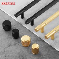 ▨ KK FING Modern Aluminum Alloy Black Gold Kitchen Cabinet Handles and Knobs Drawer Handles Wardrobe Door Pulls Furniture Hardware