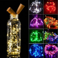 Ranpo 1M 2M 3M Wine Bottle Lights With Cork Battery Operated LED Cork Shape Silver Copper Wire Colorful Fairy Mini String Lights RP0494