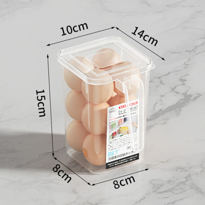 ตู้เย็น1ชิ้น-กล่องเก็บอาหารผักผลไม้ไข่สดที่จัดระเบียบพร้อมหูหิ้วครัวเรือนกล่องคอนเทนเนอร์ตู้เย็นห้องครัว