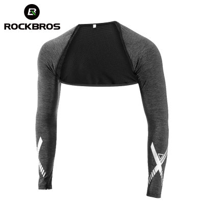 Rockbross ฤดูร้อนผ้าไหมน้ำแข็งรังสียูวีผ้าคลุมไหล่ข้อมือผู้ชายผู้หญิงขี่จักรยานแขนแขนวอลเลย์บอลตกปลาวิ่งกีฬากลางแจ้งแขนอุ่น