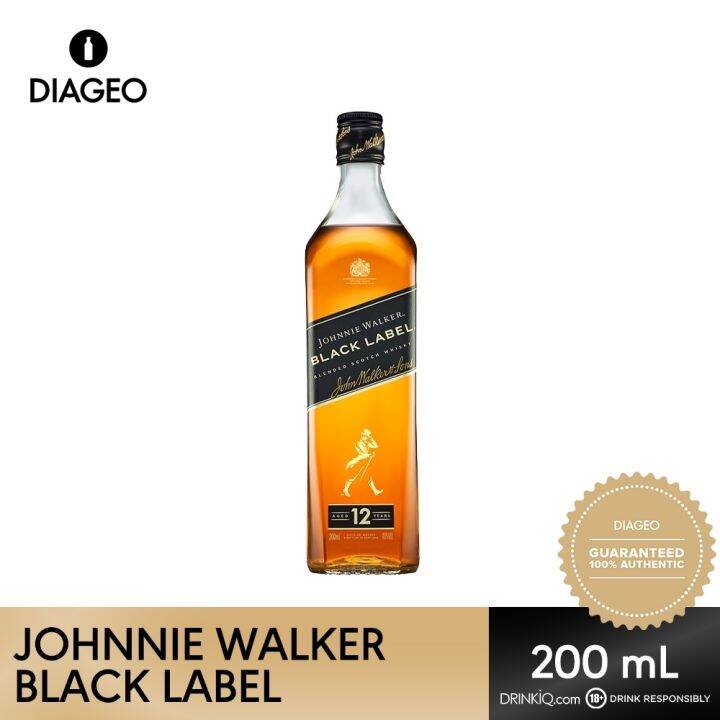 Johnnie Walker Black Label Blended Scotch Whisky 200ml Lazada PH