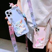 {Taoyitao เคส} เคสโทรศัพท์ TPU นิ่มตุ๊กตายูนิคอร์นน่ารักสำหรับ Vivo Y11 Y12 Y19 Y91C Y72 V21E Y77 Y02S Y22 Y21 Y31 Y51 Y20 Y30 V23พร้อมสายคล้อง