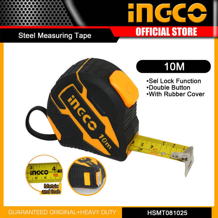 INGCO HSMT081025 Steel Measuring Tape Measure 10M x 25MM IHT Lazada PH