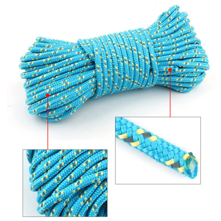 spot-parcel-post-outdoor-large-tent-5mm-bold-reflective-rope-20m-tent-rope-clothesline-stake-windproof-drawstring-canopy-accessories
