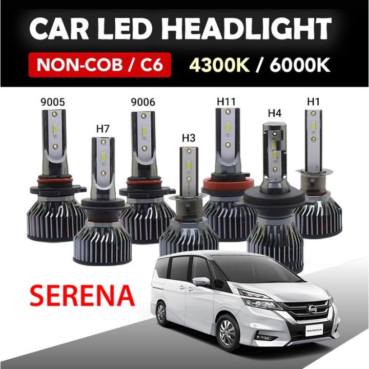 nissan-serena-รับประกัน1ปี-2ชิ้น-led-ไฟหน้า-foglight-h4-h8h11-hilo-beam-headlamps