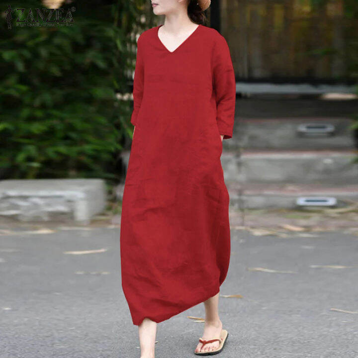 loose cotton maxi dress