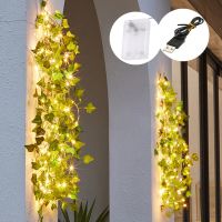 LED Artificial Plants String Light  1PCS Green Leaf Ivy Vine Fairy Light String Maple Leaves Lamp Garland DIY Hanging Lighting Fairy Lights