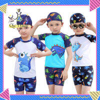 【New Arriva✨ 】3pcs/set Children Boy Cartoon Dinosaur Pattern Swimsuit