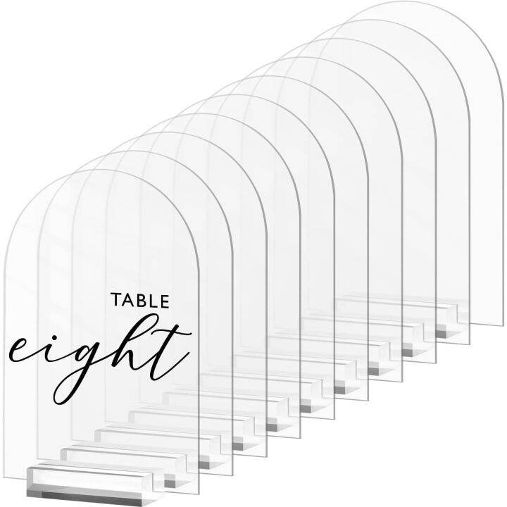 Acrylic Arch Sign With Stand Blank Wedding Table Sign With Holder DIY acrylic-arch-sign-with-stand-blank-wedding-table-sign-with-holder-diy