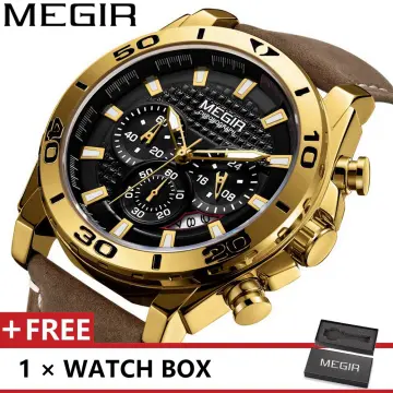 Megir hot sale gold watch