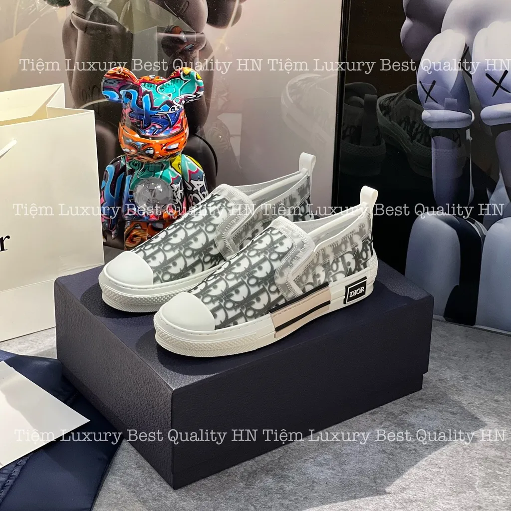 B24 Sneaker White and Black Dior Oblique Technical Fabric  DIOR
