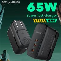 Gxal46093 USB C 65W อะแดปเตอร์ชาร์จแบบ3พอร์ตสำหรับ Iphone