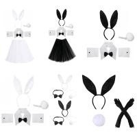 【hot】 Costume Role  Headband Tail Bowtie Cuffs Skirt Photography Props Masquerade Wear