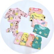 Bộ quần áo nỉ lót lông ấm khuy vai cho bé trai bé gái từ 3-15kg