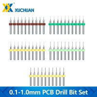 PCB เจาะ Bit Set 50pcs 0.1 0.4 0.5 0.9 1.0mm PCB Circuit Board Hole เจาะ คาร์ไบด์ Mini เจาะ Bit DIY Hand Drilling เครื่องมือ