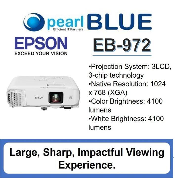 Epson EB972 XGA 3LCD Projector Lazada Singapore